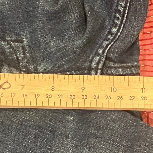 Buffalo mens W32L30 dark blue slim Straight Leg stretch Jeans distressed - Picture 7 of 16